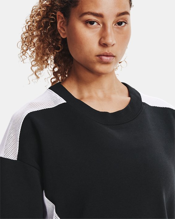 Women's UA Volleyball Oversized Pullover, Black, pdpMainDesktop image number 3